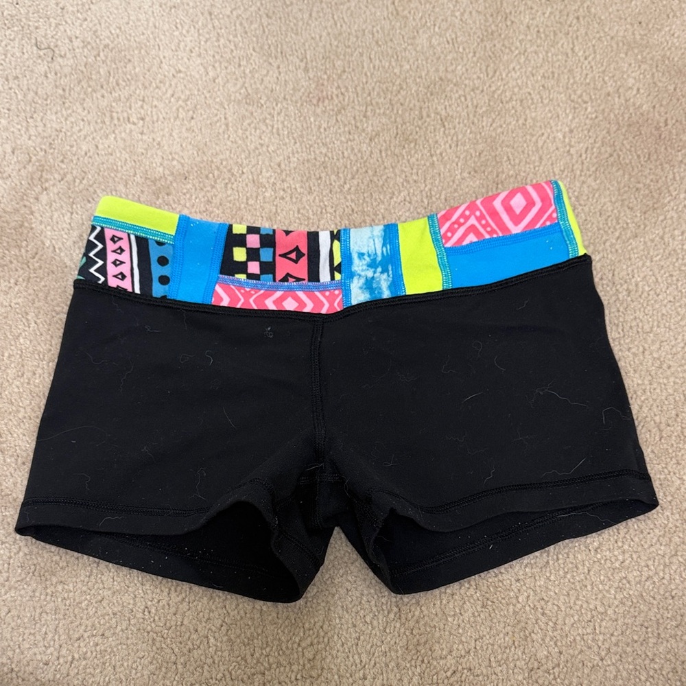 Ivivva Black Shorts with Reversible Waistband